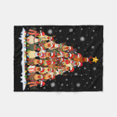 Grappige kip kerstboom pyjama Kerstmis mannen vrou Fleece Deken (Voorkant (Horizontaal))