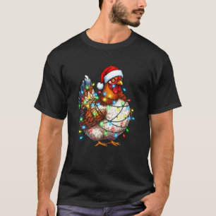 Grappige Kip Kerstlichten Sinterklaashoed Boer T-shirt