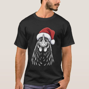 Grappige Kip Kerstman Kerstmuts Boer voor Mannen W T-shirt