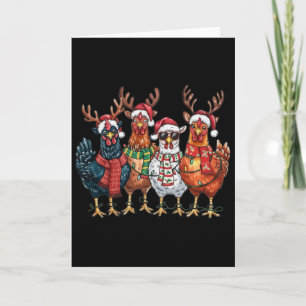 Grappige Kip Kerstverlichting Boerderij Dier Schat Kaart