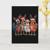 Grappige Kip Kerstverlichting Boerderij Dier Schat Kaart (Gele Bloem)