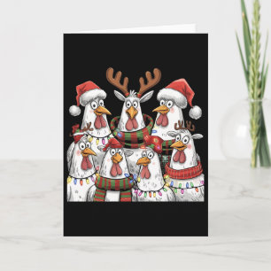 Grappige Kip Kerstverlichting Boerderij Dier Schat Kaart