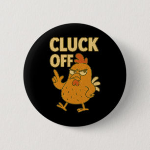 Grappige Kip Kieken Uit Vintage Retro Cadeau Voor Ronde Button 5,7 Cm