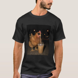 Grappige Kip Koele Kip Met IJsthee Boerderij Cadea T-shirt