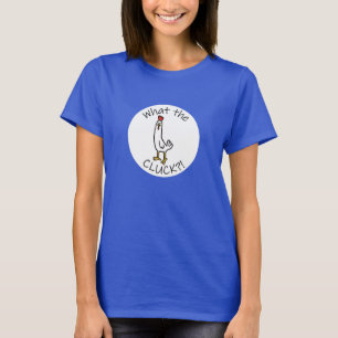 Grappige kip lijnkunst t-shirt