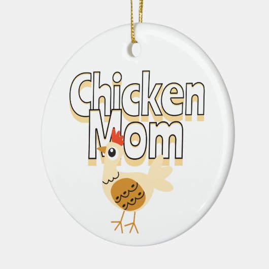 Grappige kip mam gepersonaliseerd keramisch ornament (Links)