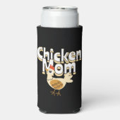 Grappige kip mam gepersonaliseerd seltzer blikjeskoeler (Seltzer Achterkant)