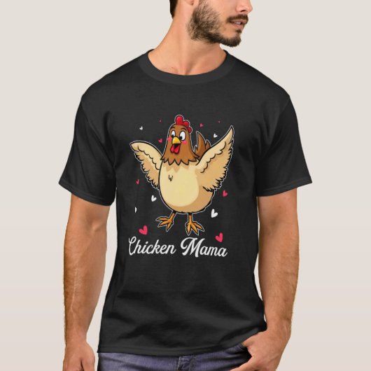 Grappige Kip Mama Moederdag Kip Moeder Mama Fa T-shirt (Voorkant)