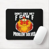 Grappige Kip Meme Keurt Me Niet F-caw-f Probleem Muismat (Met muis)