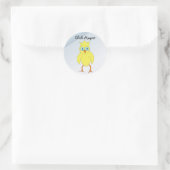 Grappige kip met bril ronde sticker (Tas)