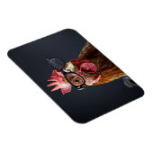 Grappige kip met een bril magneet (Rechterzijde)