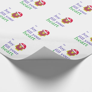 Grappige Kip met Hartverwarmende Spreuk Cadeaupapier