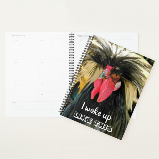 Grappige Kip met Slechte Haar Meme Planner (Display)