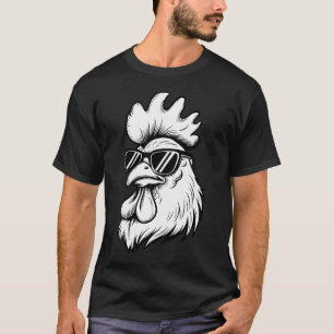 Grappige Kip Met Zonnebril Kippenboerderij Dieren T-shirt