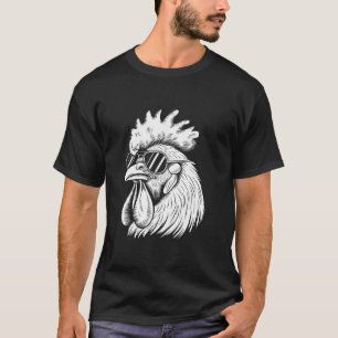 Grappige Kip Met Zonnebril Kippenboerderij Pluimve T-shirt