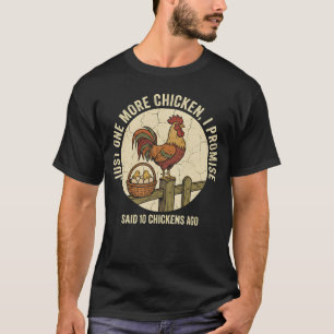 Grappige Kip Nog Eentje Vintage Boer T-shirt