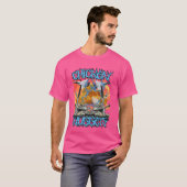 Grappige kip nugget bootleg hardcore vlammen meme t-shirt (Voorkant volledig)