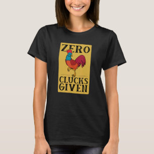 Grappige Kip Nul Klokken Gegeven Vintage Grafisch T-shirt