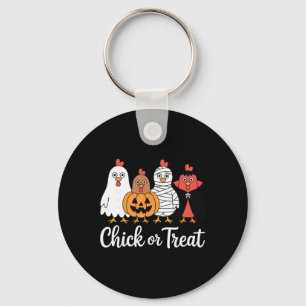Grappige Kip Of Treat Kip Halloween  Sleutelhanger