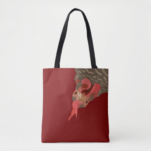 Grappige kip ondersteboven tote bag (Voorkant)