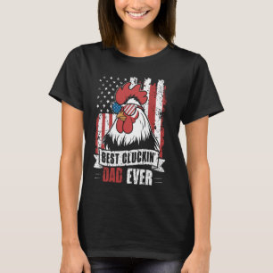 Grappige kip papa vader boer haan vader's vader t-shirt