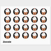 Grappige Kip Pot Pastei 3,14 Pi Nummer Wiskunde Do Ronde Sticker (Vel)