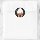 Grappige Kip Pot Pastei 3,14 Pi Nummer Wiskunde Do Ronde Sticker (Tas)