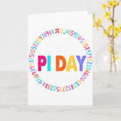 Grappige Kip Pot Pastei Gelukkige Pi Dag 3.14 Wisk Kaart (Gele Bloem)