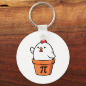 Grappige Kip Pot Pastei Gelukkige Pi Dag 3.14 Wisk Sleutelhanger (Voorkant)