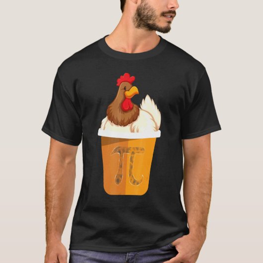 Grappige Kip Pot Pi Dag 3 14 Wiskunde Docent Manne T-shirt (Voorkant)