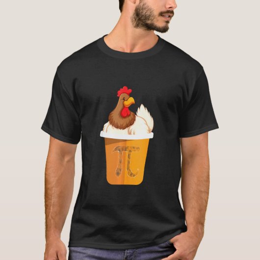 Grappige Kip Pot Pi Dag 3.14 Wiskunde Docent Manne T-shirt (Voorkant)