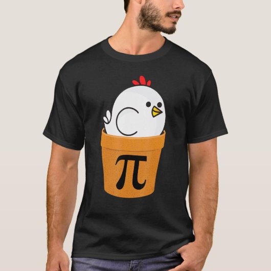 Grappige Kip Pot Pi Houdt Van Wiskunde Wiskunde D T-shirt (Voorkant)
