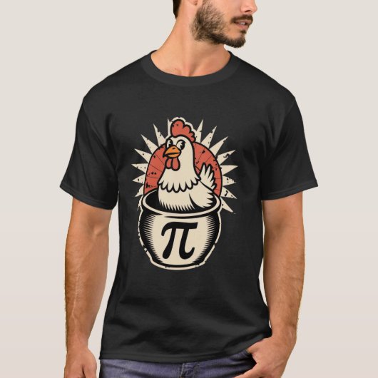 Grappige Kip Pot Pi TEE Dag Taart Wiskunde Liefheb T-shirt (Voorkant)