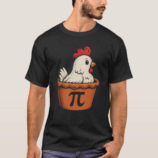 Grappige Kip Pot Pi Wiskunde Liefhebber Geek Cadea T-shirt