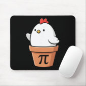 Grappige Kip Pot Pie 3,14 Pi Nummer Wiskunde Docen Muismat (Met muis)