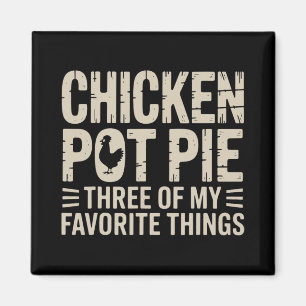 Grappige Kip Pot Pie Humor Retro Eten Sarcastisch Magneet