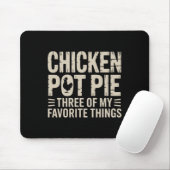 Grappige Kip Pot Pie Humor Retro Eten Sarcastisch  Muismat (Met muis)