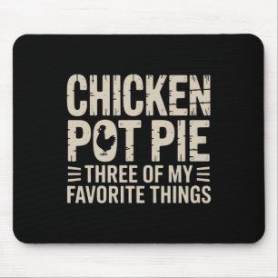 Grappige Kip Pot Pie Humor Retro Eten Sarcastisch Muismat