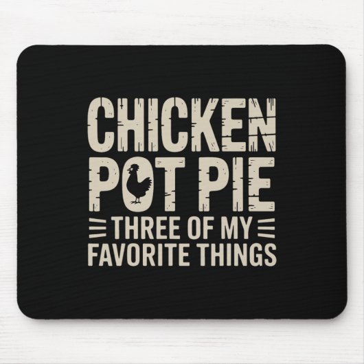 Grappige Kip Pot Pie Humor Retro Eten Sarcastisch  Muismat (Voorkant)