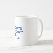 Grappige Kip Quote: Kippen en Aardappel Chip Blauw Koffiemok (Voorkant rechts)