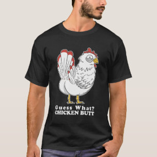 Grappige kip raden wat kip kont t-shirt