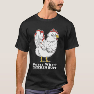 Grappige kip raden wat kip kont t-shirt