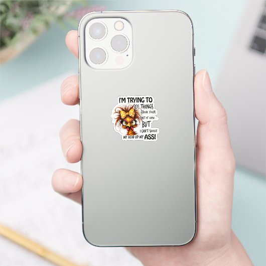 Grappige Kip Sarcasme Quote Sticker (Telefoon)