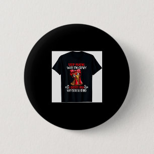 Grappige kip stop met vragen waarom ik gekke kippe ronde button 5,7 cm