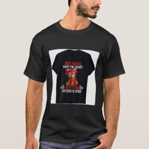 Grappige kip stop met vragen waarom ik gekke kippe t-shirt