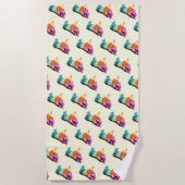 Grappige Kip Strandhanddoek Strandlaken (Voorkant)