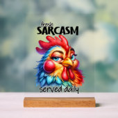 Grappige kip verse sarcasme woord kunst acryl bord (Neutraal)