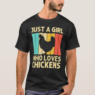 Grappige Kip Voor Meisjes Kinderen Boer Kippenboer T-shirt