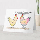 Grappige kip was een easter egg groet kaart (Voorkant)