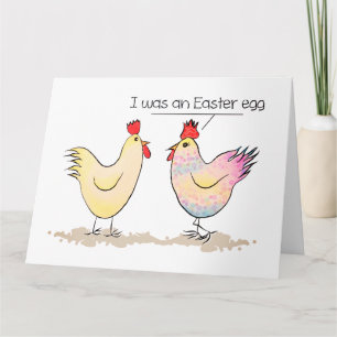 Grappige kip was een easter egg groet kaart